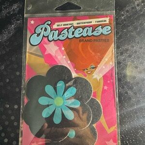 Pastease Black Flower nipple covers
